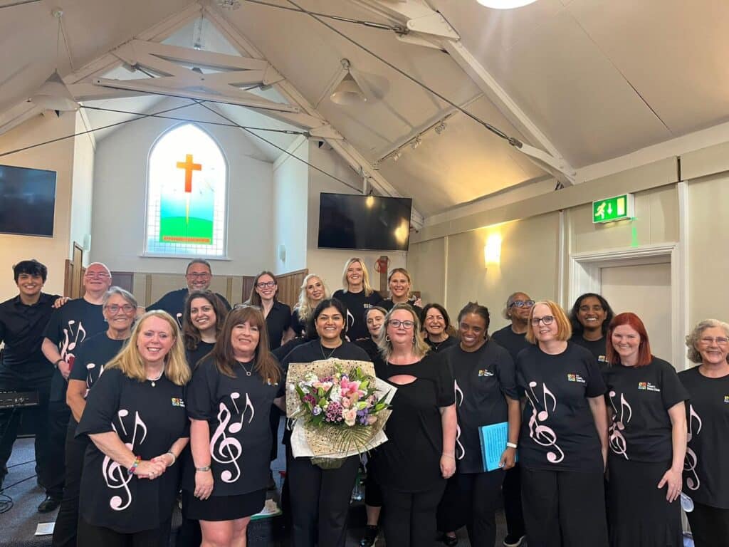Woodford Green Choir TPSC 1 The Woodford Green choir together after a performance