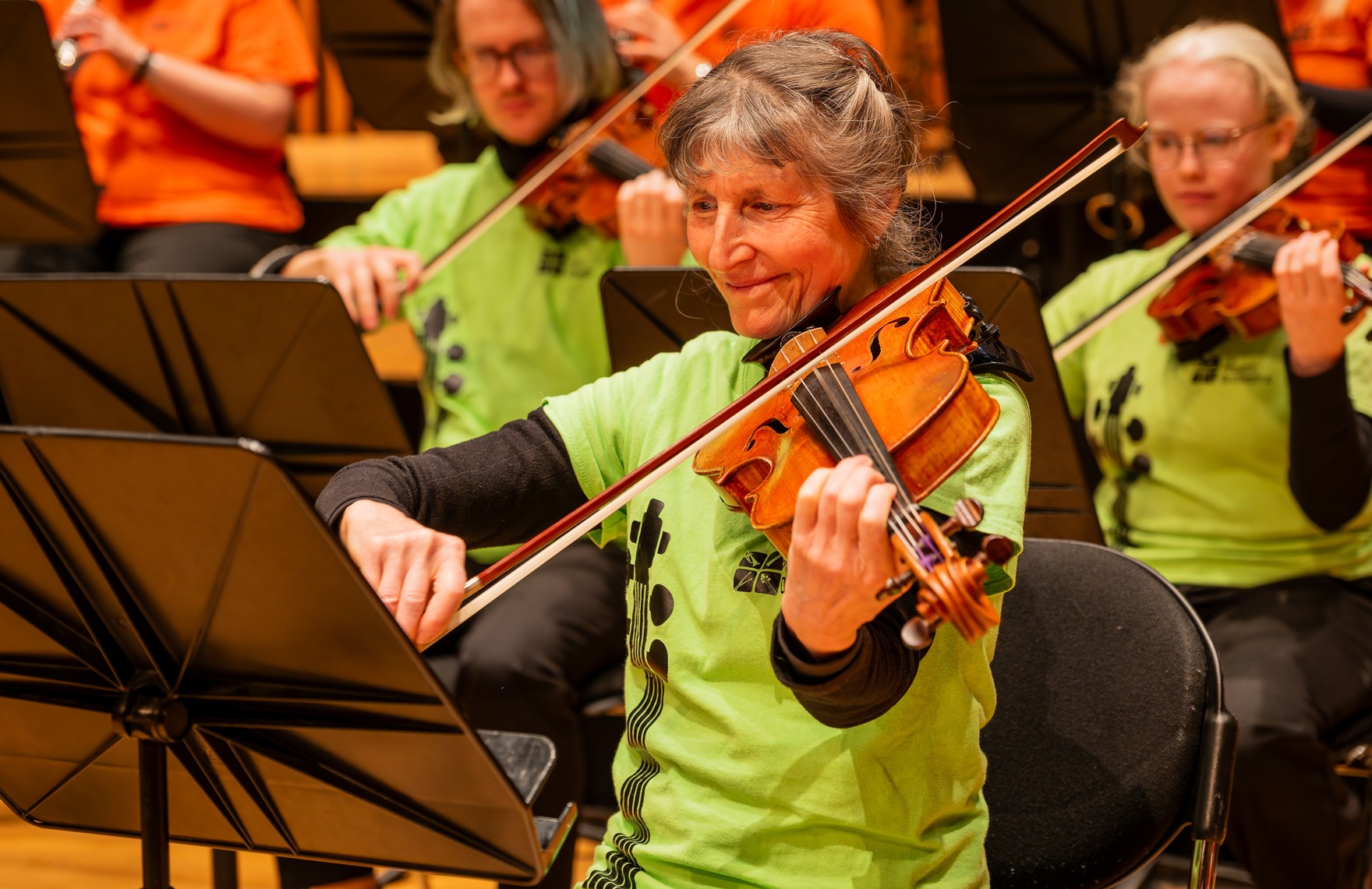 Annie playing Viola with TPO at Ruddock Arts Centre