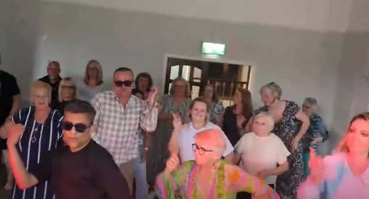 Singers in TPSC Halesowen dancing in the Bonkers bingo.