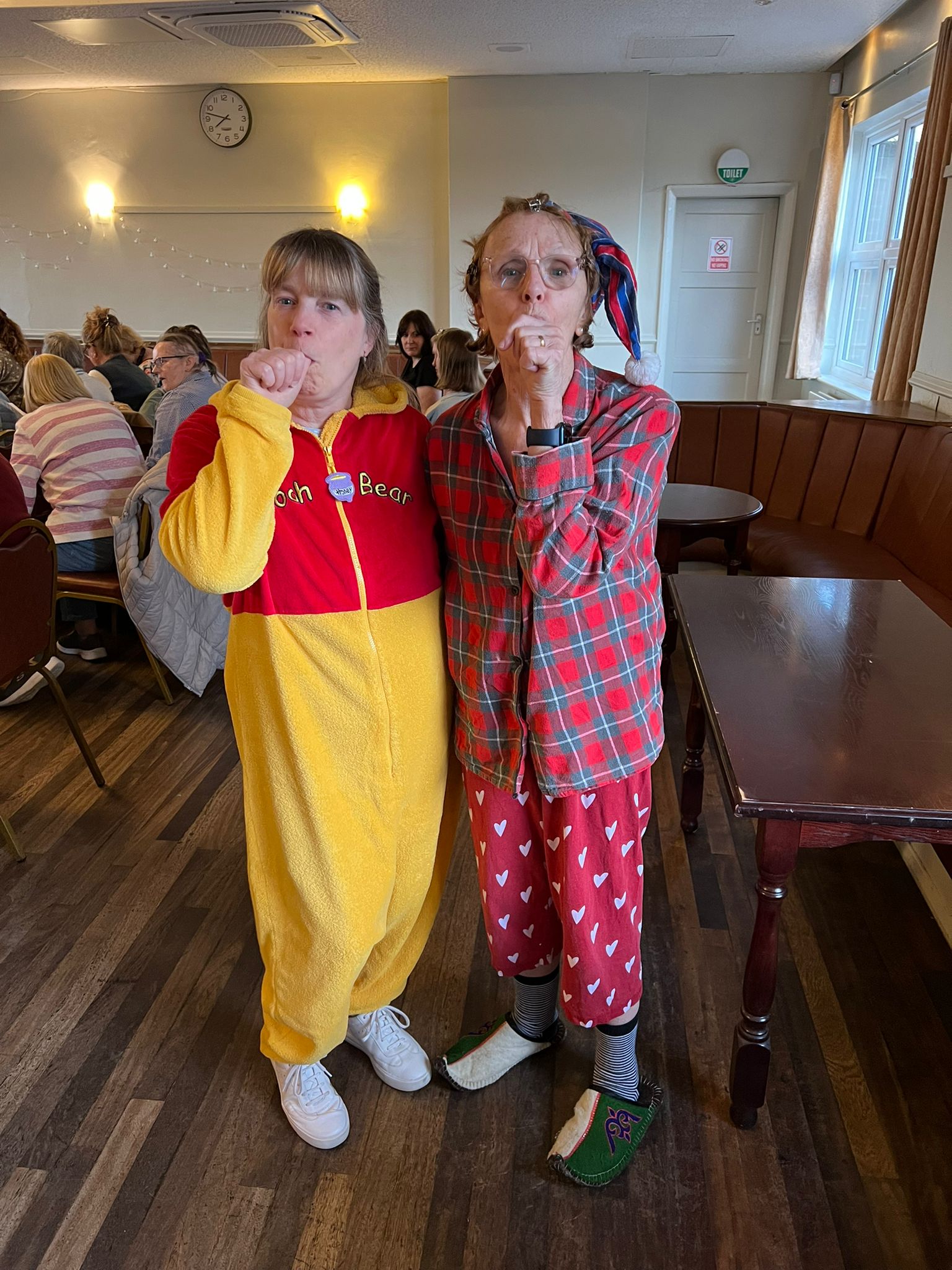 TPSC Halesowen singers in pyjamas 