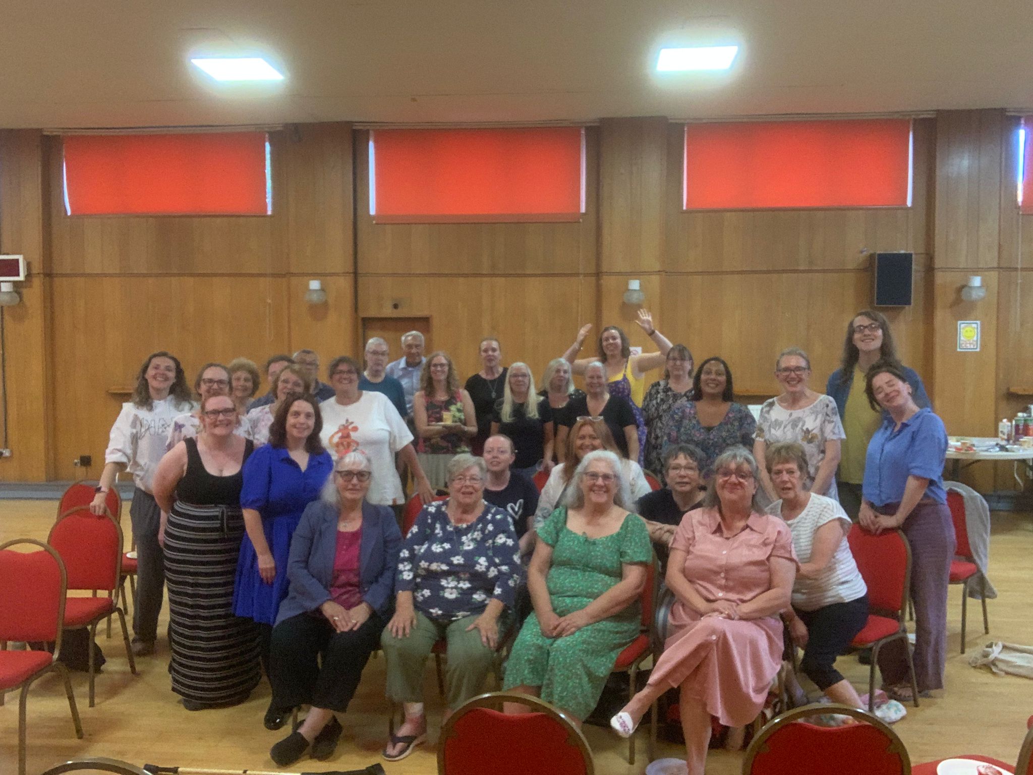 TPSC West Bromwich choir inside a Community Centre. 